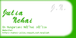 julia nehai business card